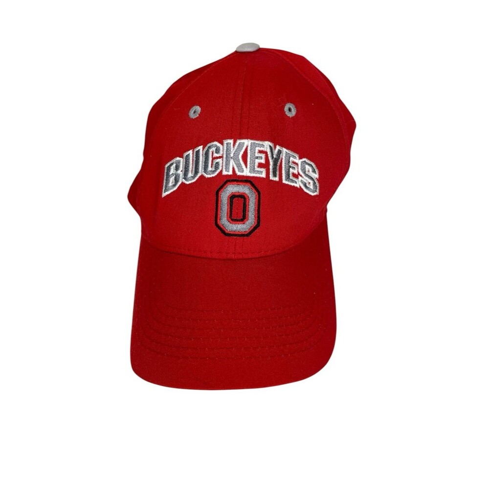 Ohio State Buckeyes Baseball Hat Vintage Cap Embroidered Adjustable Gray Red